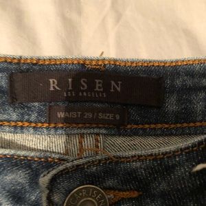 Only worn once Risen- size 9 jeans.